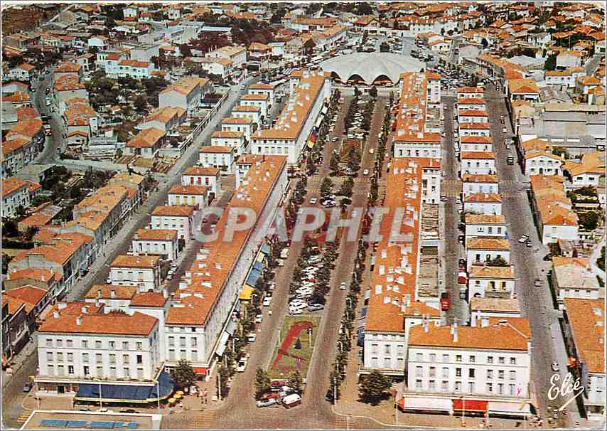 Royan (Charente-Maritime) — Avenue Aristide-Briand et Marché — Éditeur Elée, N° 390