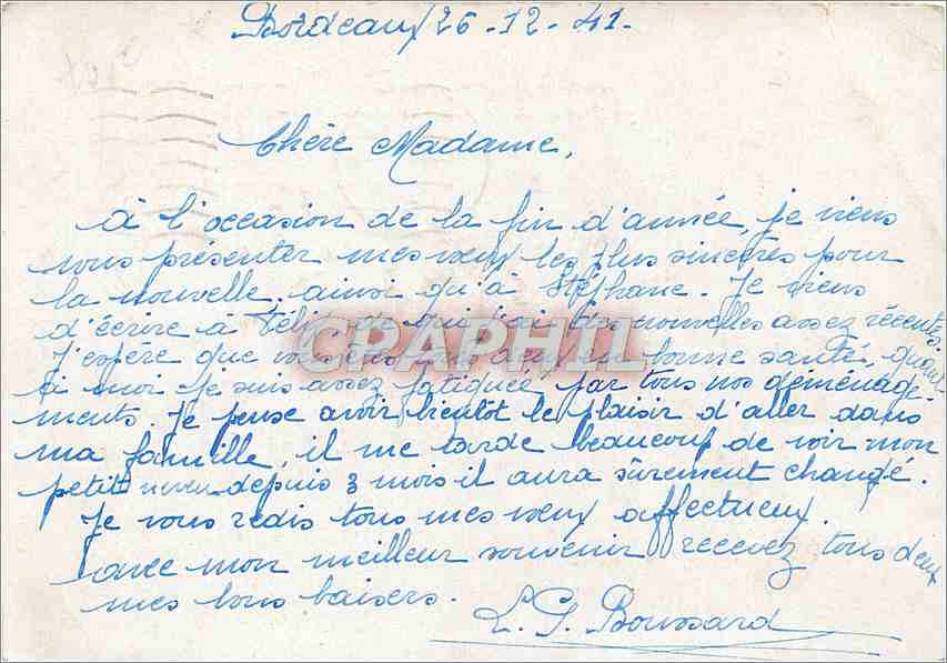 Entier Postal Petain 80c Bordeaux pour Beyron L'Arbresle Rhone — Rückseite