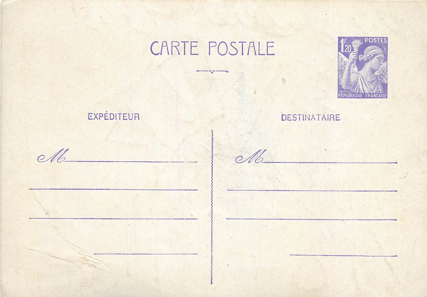 Entier Postal Iris 1f20