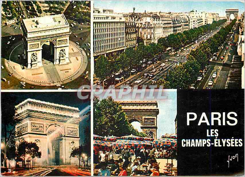 CPM Paris Les Champs Elysees L'Arc de Triomphe L'Avenue des Champs Elysees 