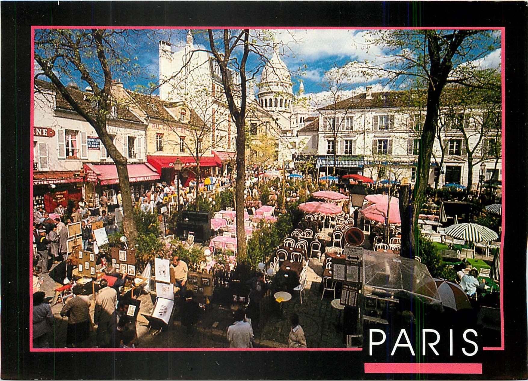 CPM Paris Montmartre Place du Tetre et Sacre Coeur 