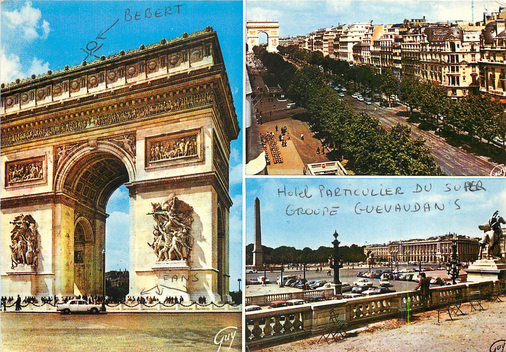 CPM Paris L'arc de triomphe de l'Etoile L'avenue des Champs Elysees 