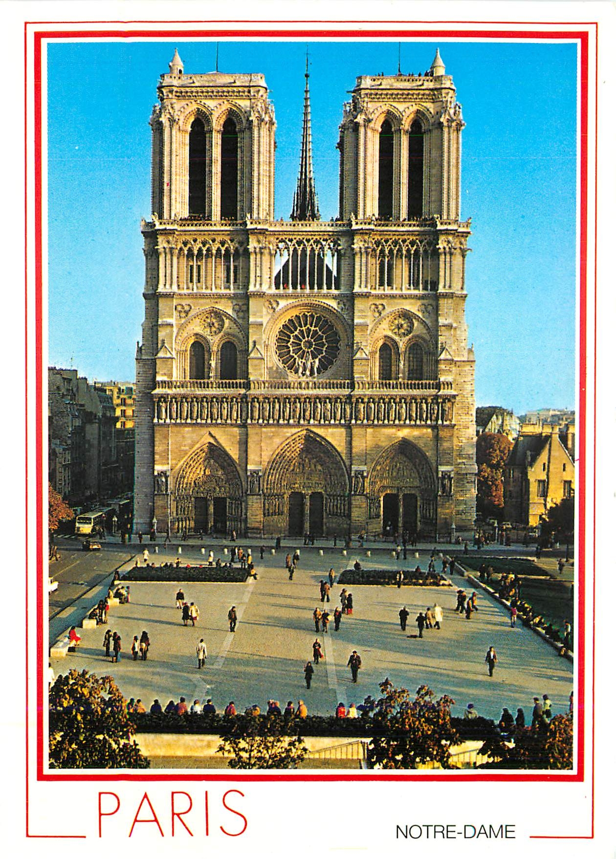 CPM Paris Facade de Notre Dame 