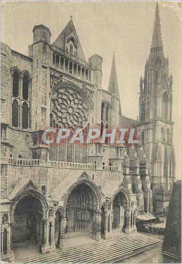 CPM Chartres Eure et Loir La Cathedrale Portail nord 