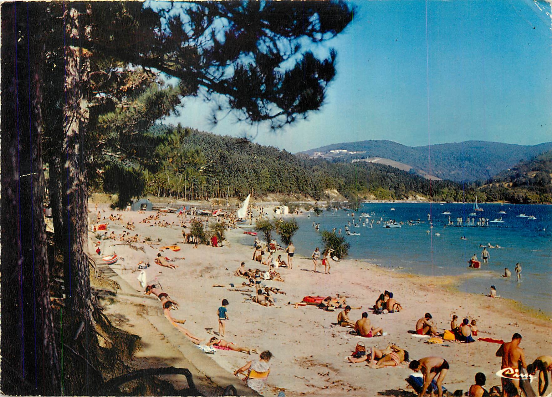 CPM Bassin de St Ferreol Hte Gar La plage 