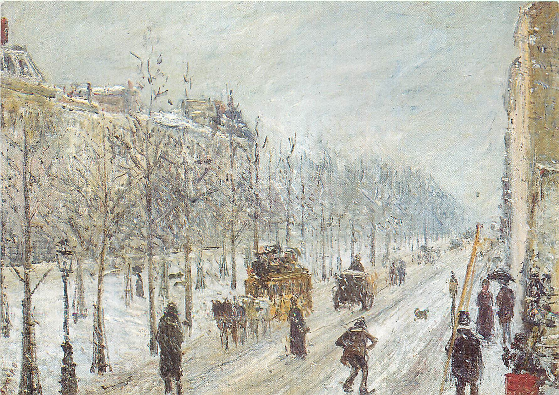 CPM Camille Pissarro Les Boulevards exterieurs Effet de neige Paris