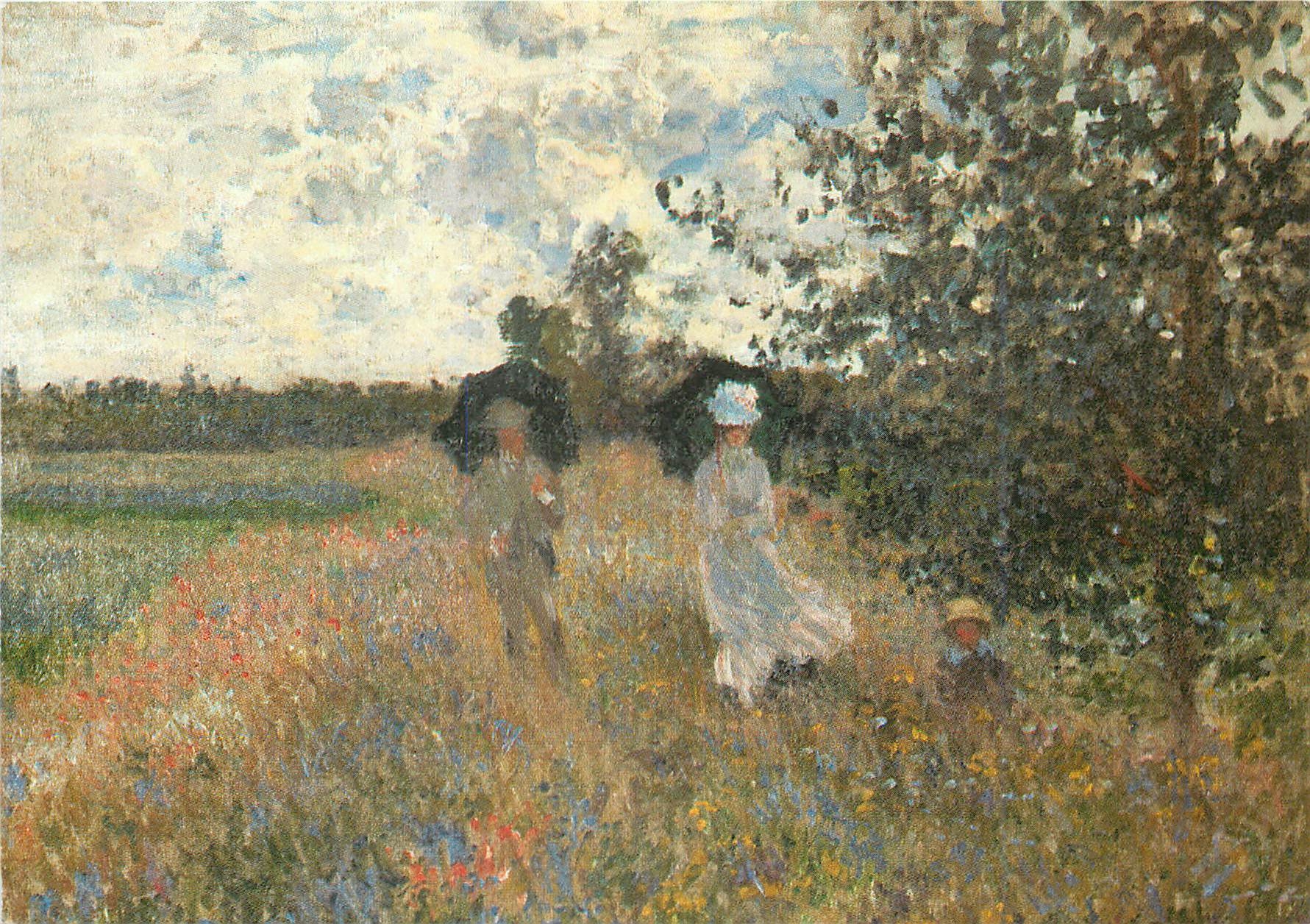 CPM Claude Monet Promenade pres d'Argenteuil 