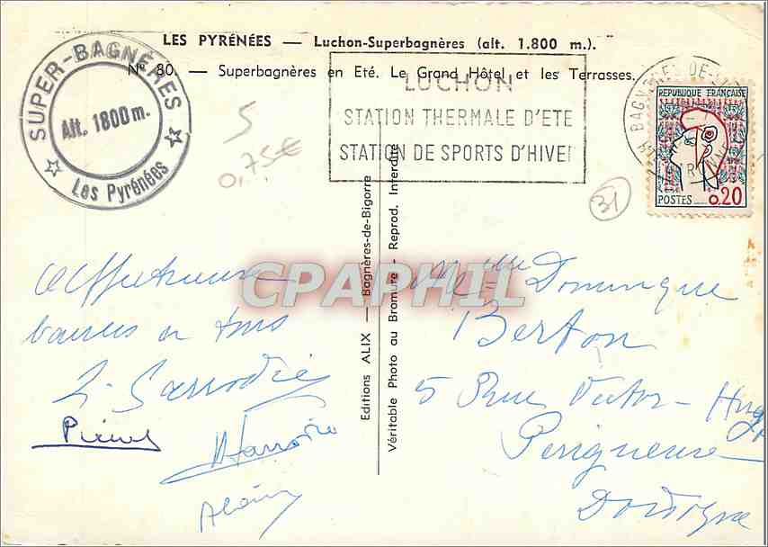 Luchon-Superbagnères — Le Grand Hôtel et les Terrasses — Éditions Alix — Reverso