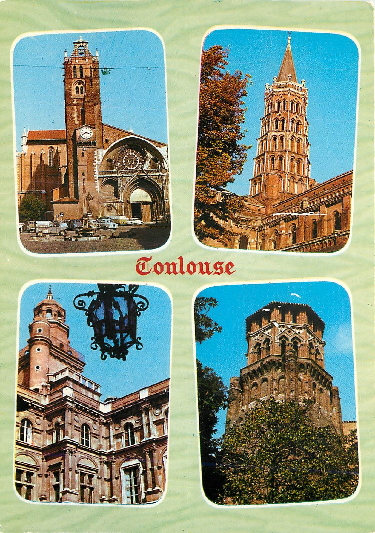 CPM Eglises de Toulouse La Cathedrale St Etienne La Basilique St Sernin 