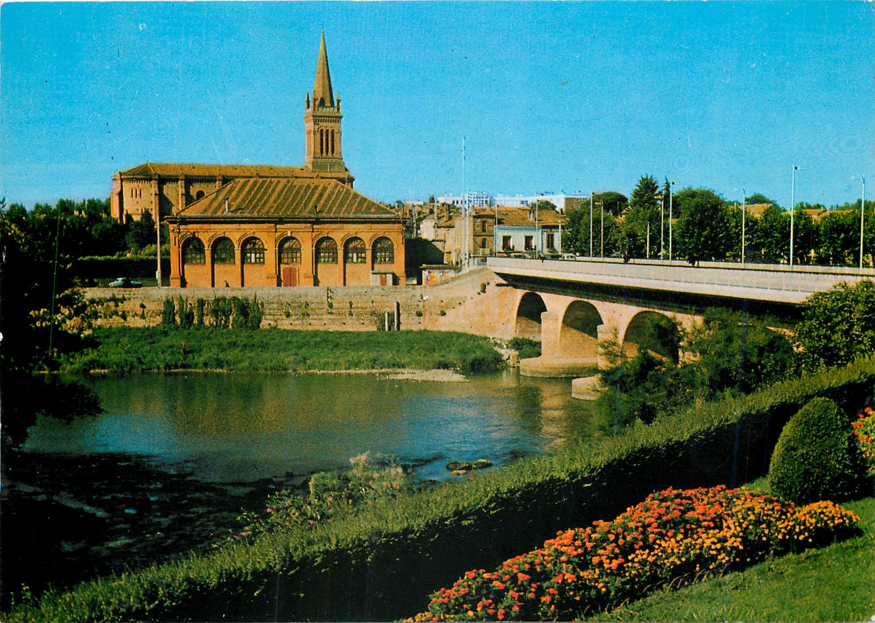Autevive (31190) — Le pont sur l'Ariège et l'église Sainte-Madeleine — Éditions d'Art Toulouse