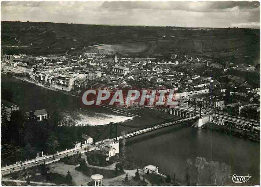 Villemur (Haute-Garonne) — Vue panoramique aérienne — éditeur P. Mâcon