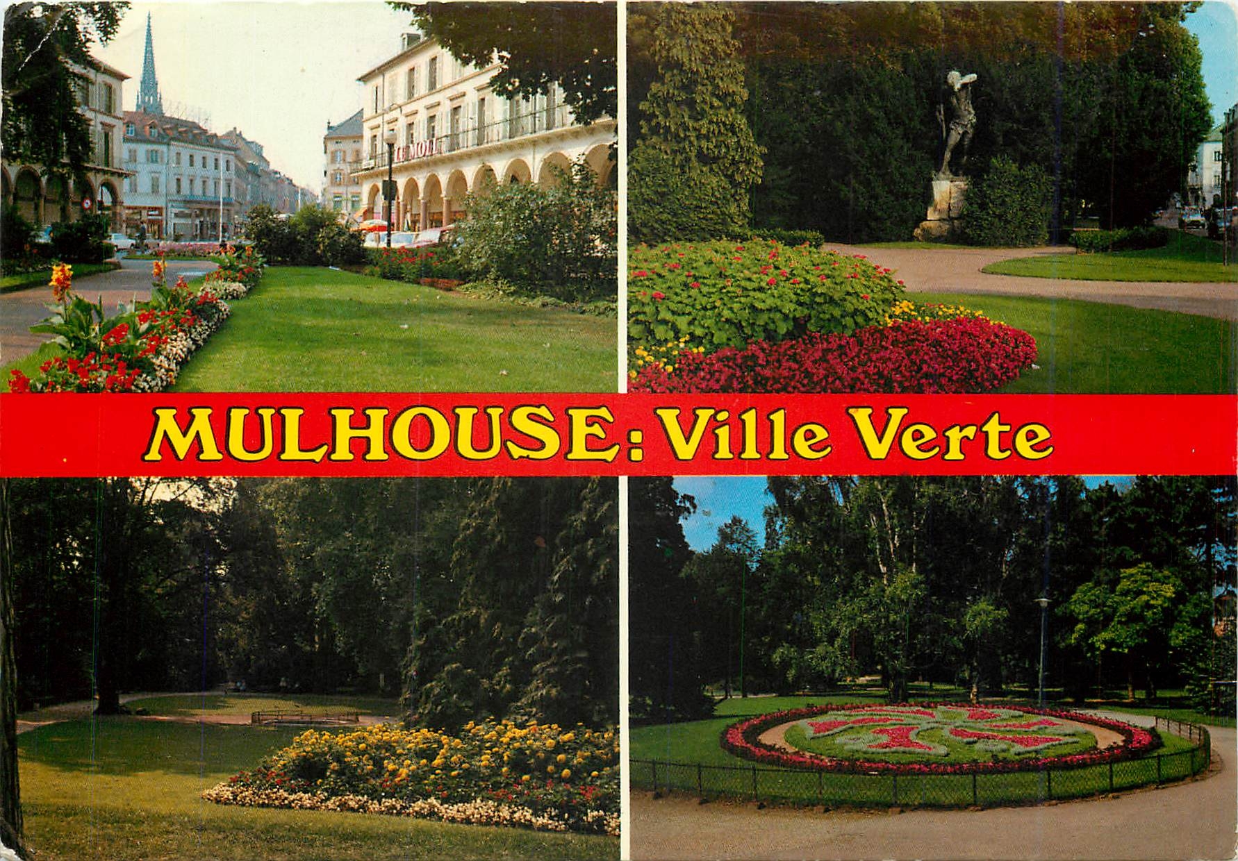 CPM Alsace France Mulhouse Haut Rhin Jardin de la Bourse Schweissoissi 