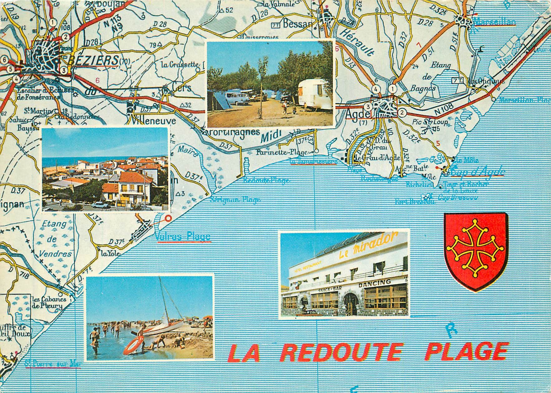 CPM La Redoute Plage Herault Plaisir des vacances au bord de la Mediterranee 