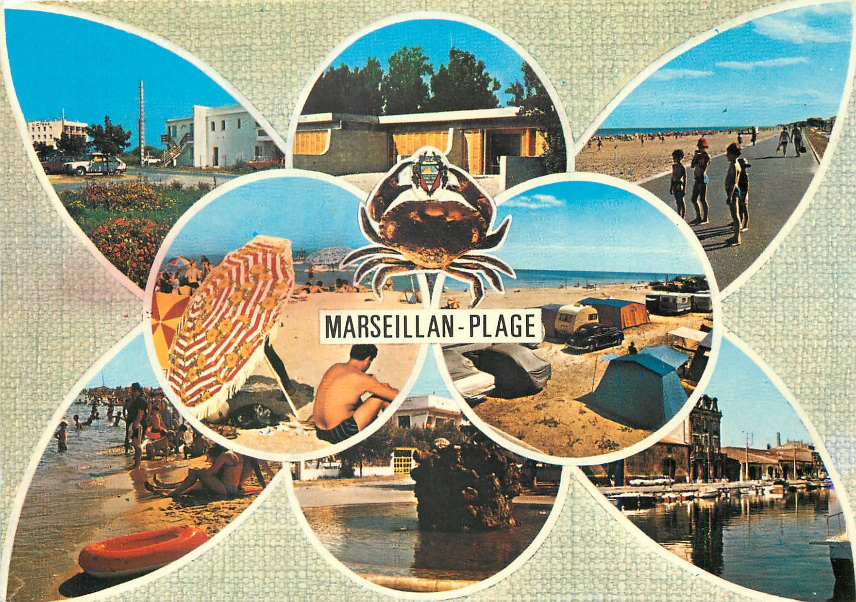 CPM Marseillan Plage Herault Paradis des vacances au bord de la Mediterranee 