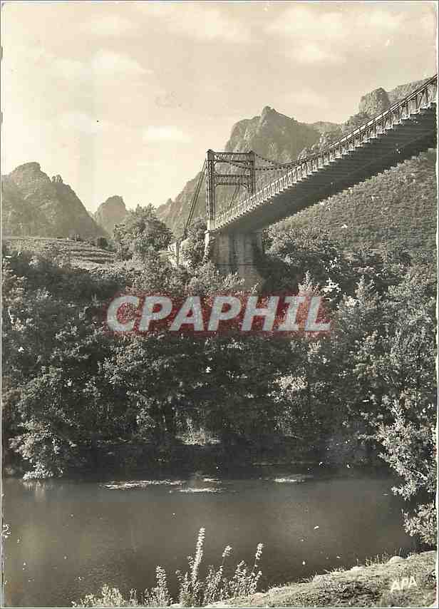 CPM Environs de Lamalou les Bains Herault L'Orb sous le Pont Suspendu de Tarassac au pied du Mont Ca