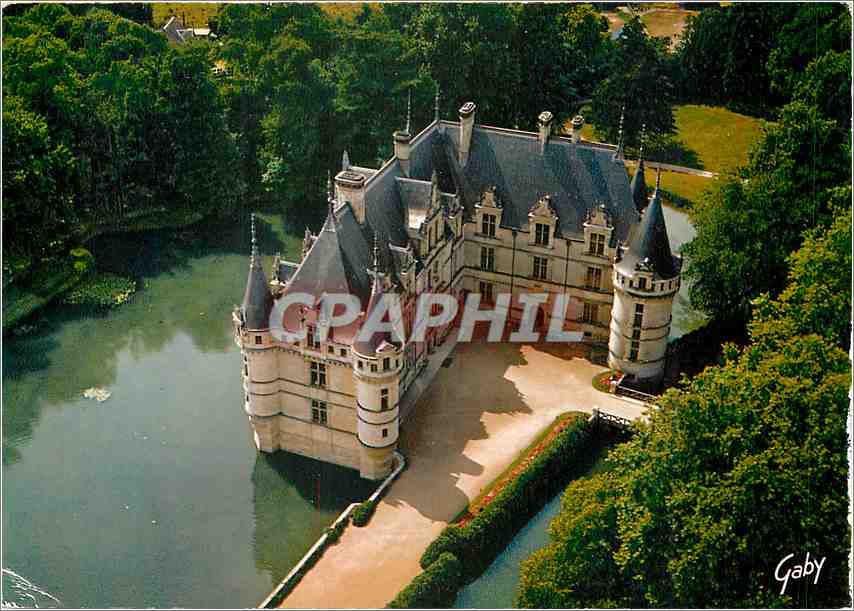 CPM Azay le Rideau I et L Contre jour sur le Chateau 