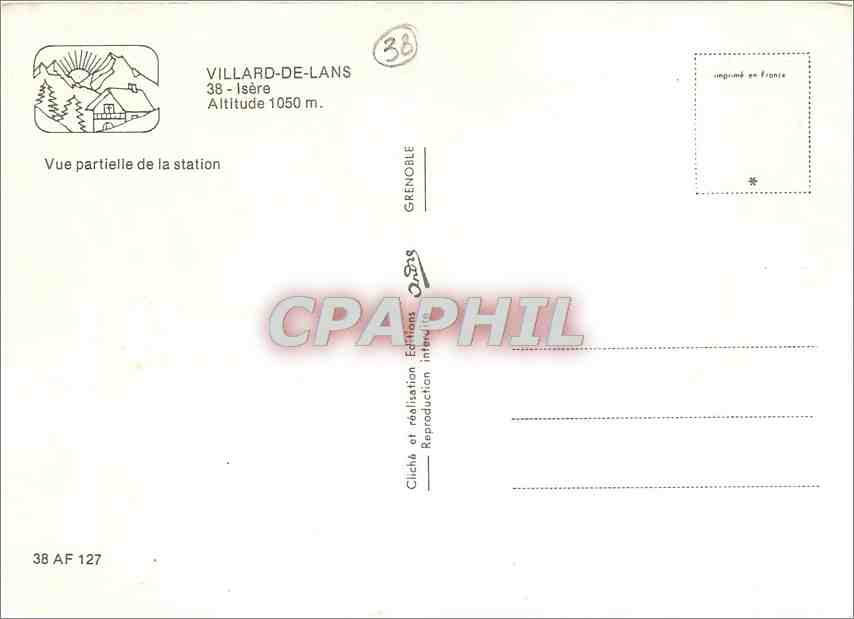 CPM Villard de Lans Isere Vue partielle de la station  — Rückseite