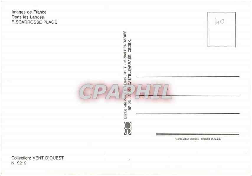 CPM Cote d'Argent Biscarrosse Plage Landes Auto chenille vonant de la Promenade  — Rückseite