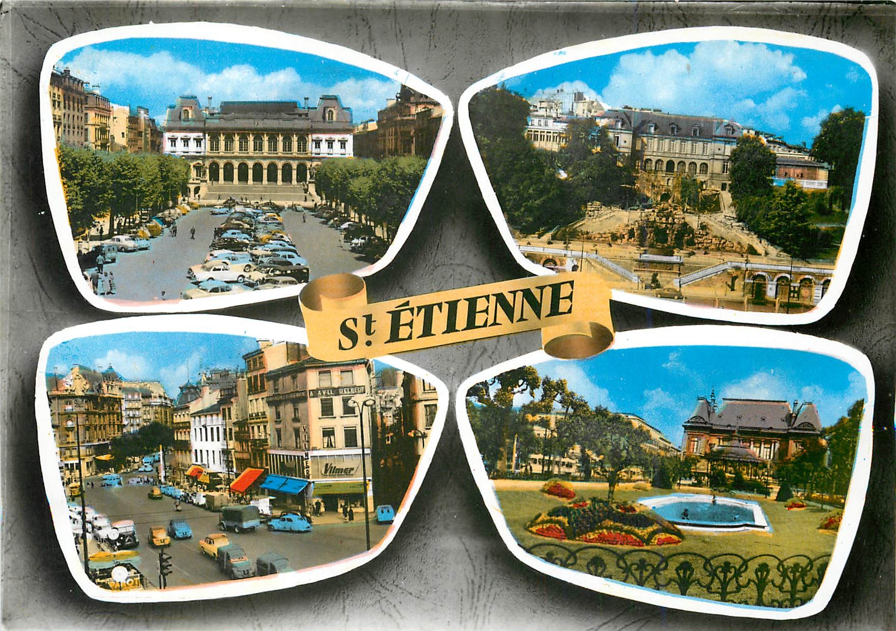 CPM Saint Etienne Loire Hotel de Ville Beaux Artes Liberation Place Jean Jaures 