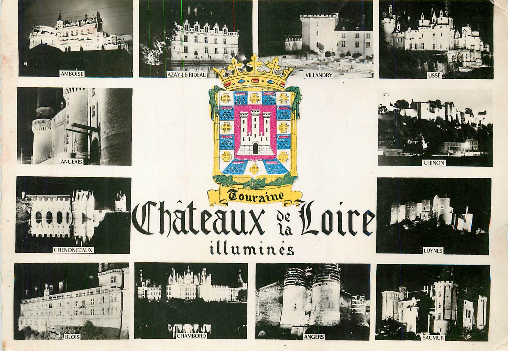 CPM Chateaux de la Loire Touraine Amboise Azay le Rideau Villandry Usse 