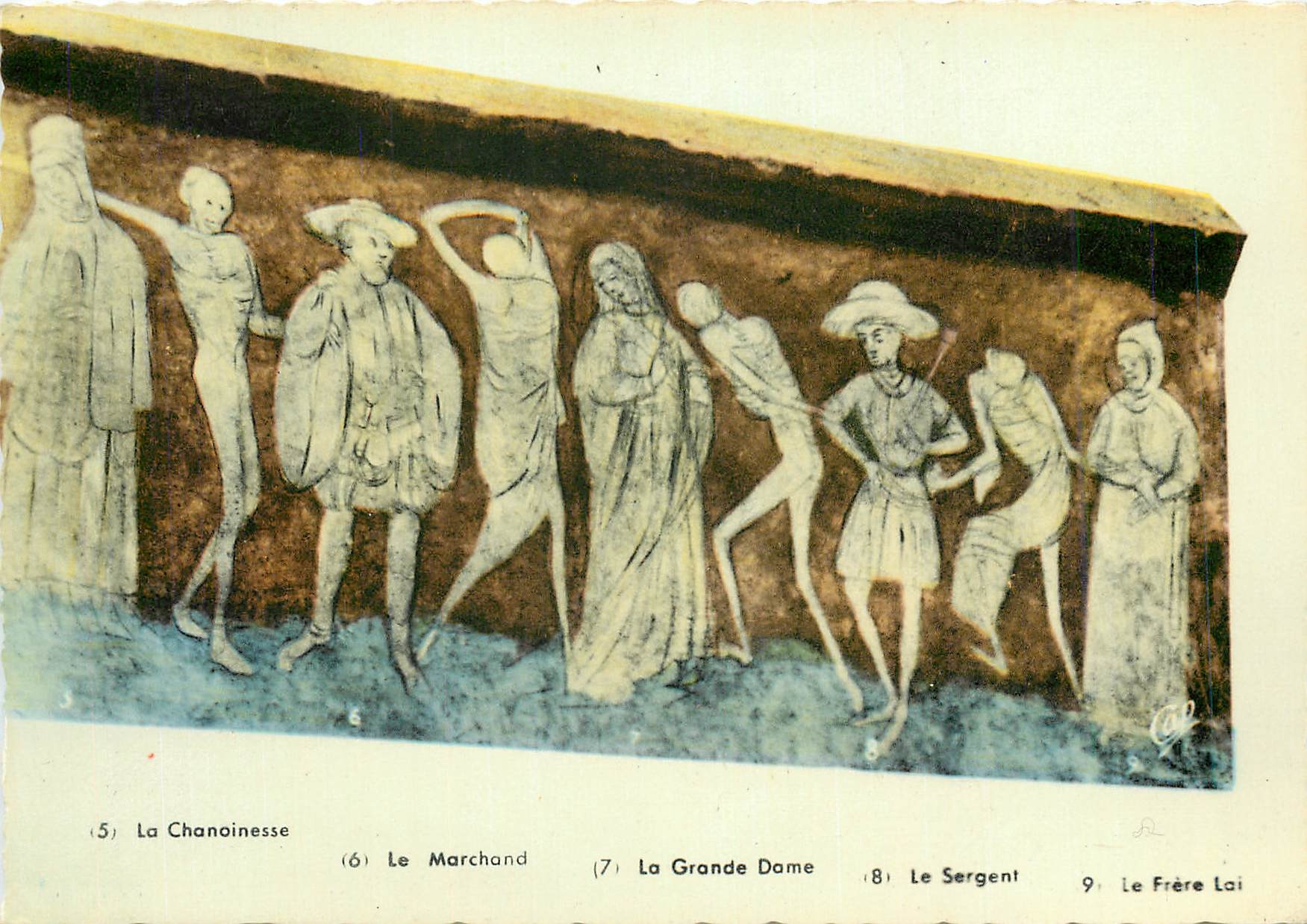 CPM La Chaise Dieu Haute Loire Abbaye St Robert La Danse Macabre 