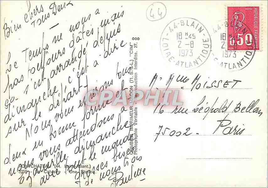 CPM Pontchateau Loire Atlant Le Calvaire  — Back