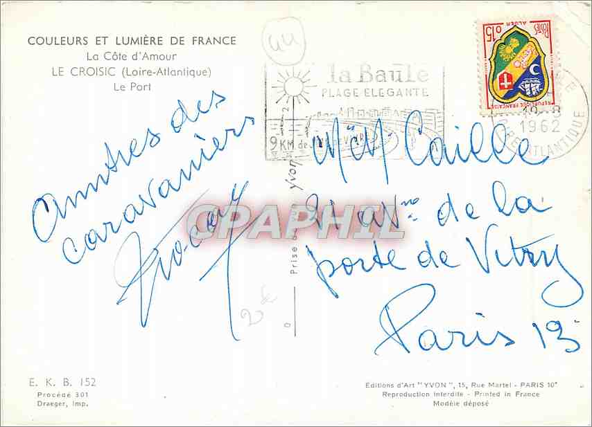 CPM Le Croisic Loire Atlantique Le Port  — Rückseite