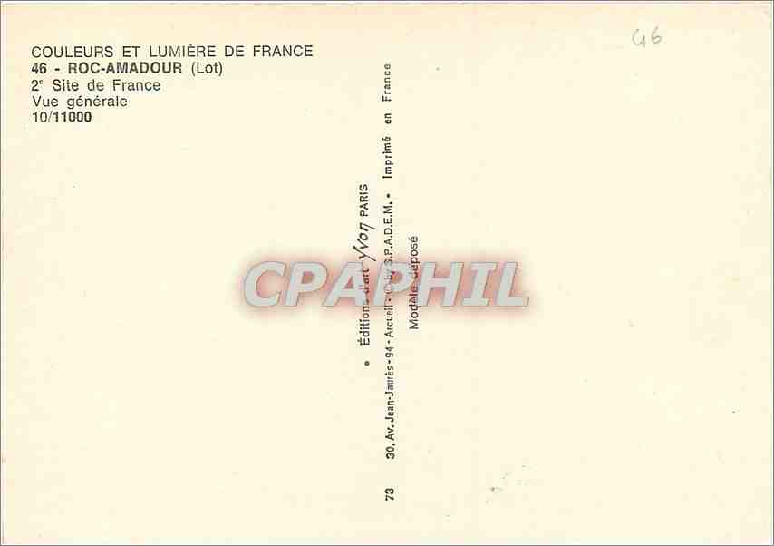 CPM Rocamarour Lot Site de France Vue generale  — Rückseite