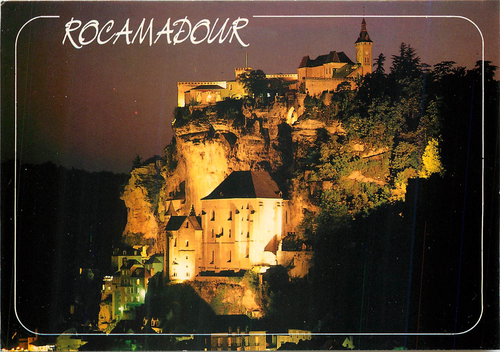 Rocamadour — vue nocturne du site illuminé — S.A. APA-POUX - ALPI, n° 46