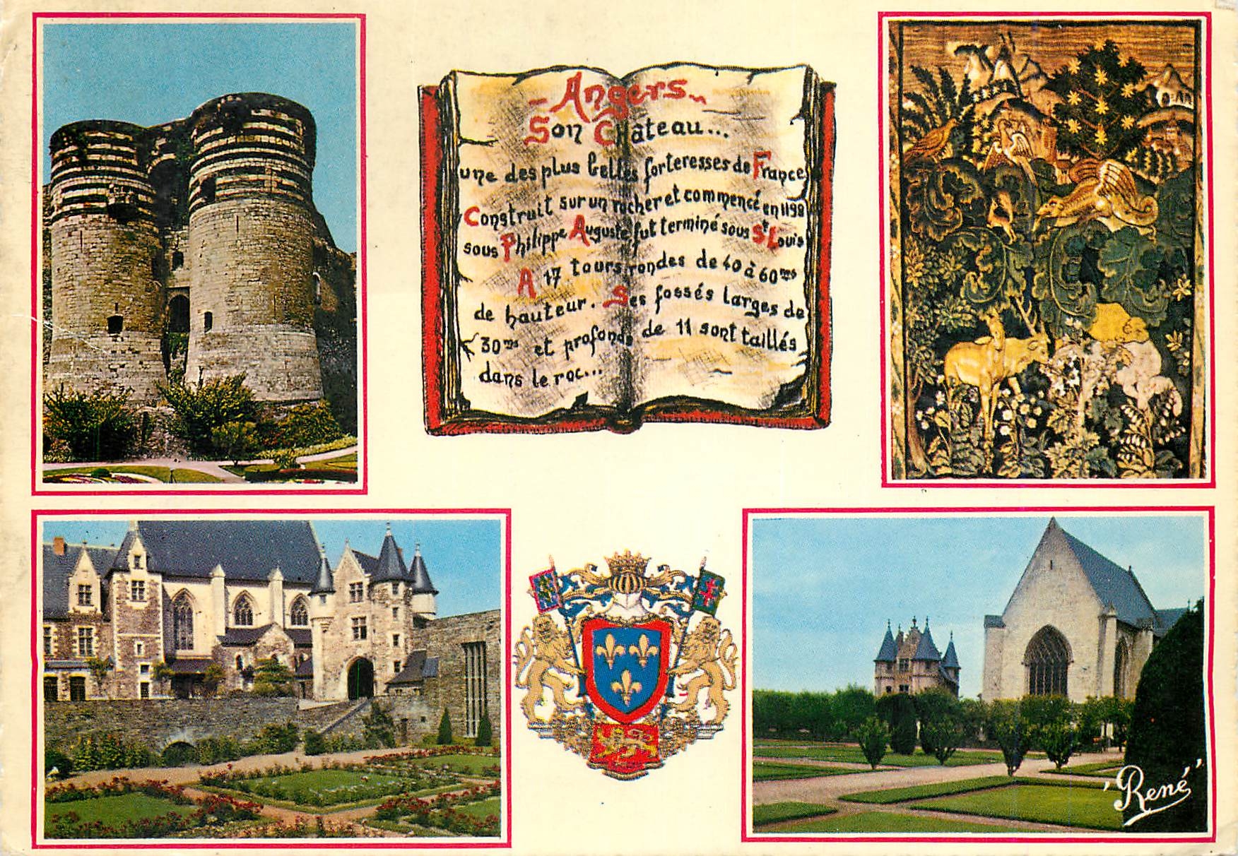 CPM Angers M et L Le Chateau du Roi Rene L'Ecusson des Plantagenet La Chapelle 