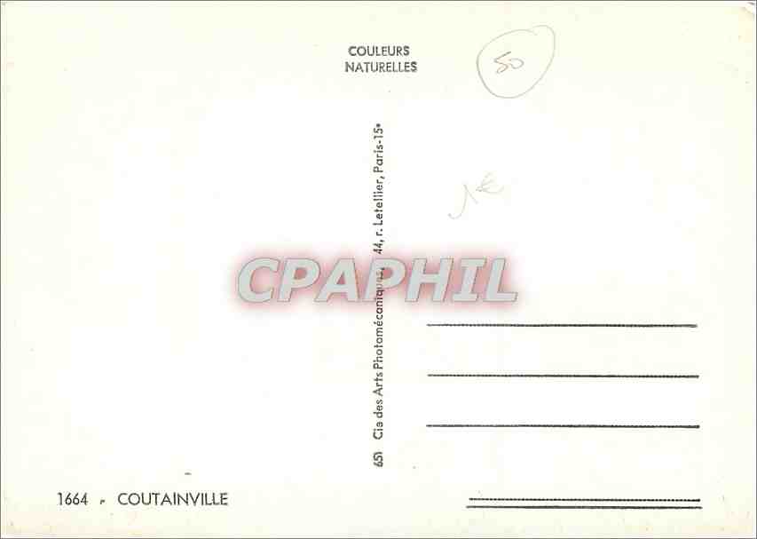 CPM Les Plaisirs Coutainville de la mer  — Rückseite