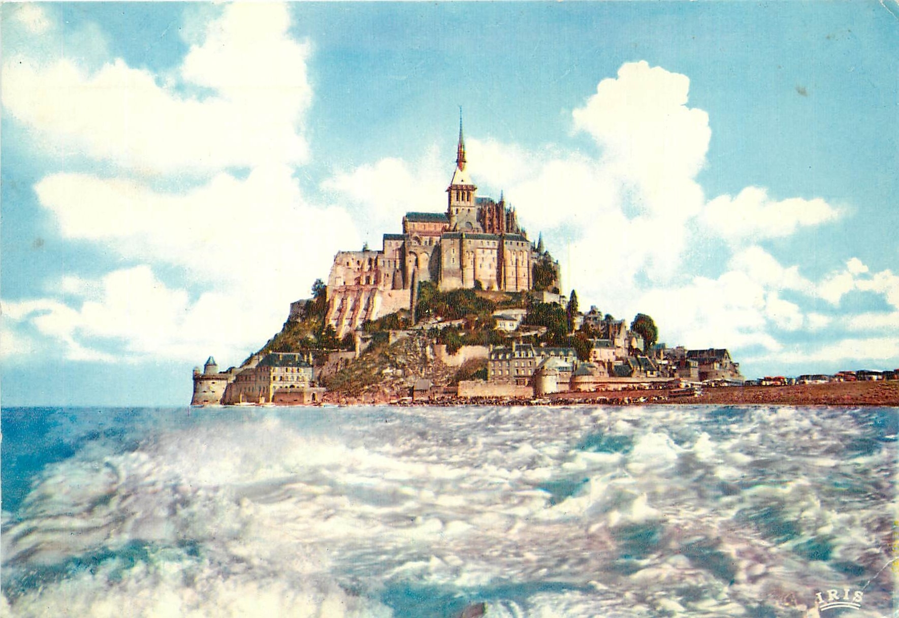 CPM Le Mont Saint Michel Cote sud a maree haute 