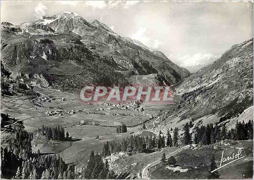 CPM Tignes Savoie Vue generale du bassin avant le barrage et le Mont Pourri 