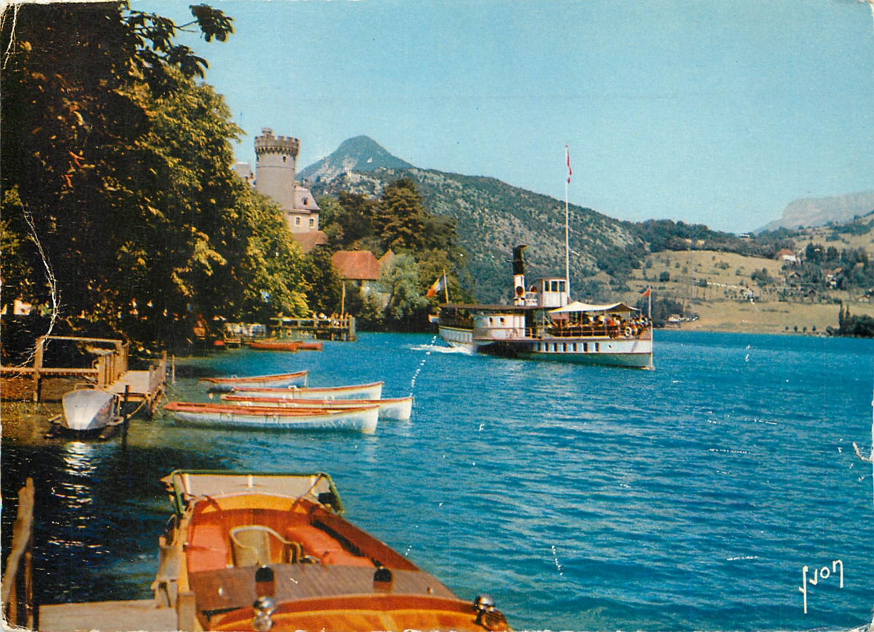 CPM Annecy Haute Savoie Les bords du Lac a Duingt 