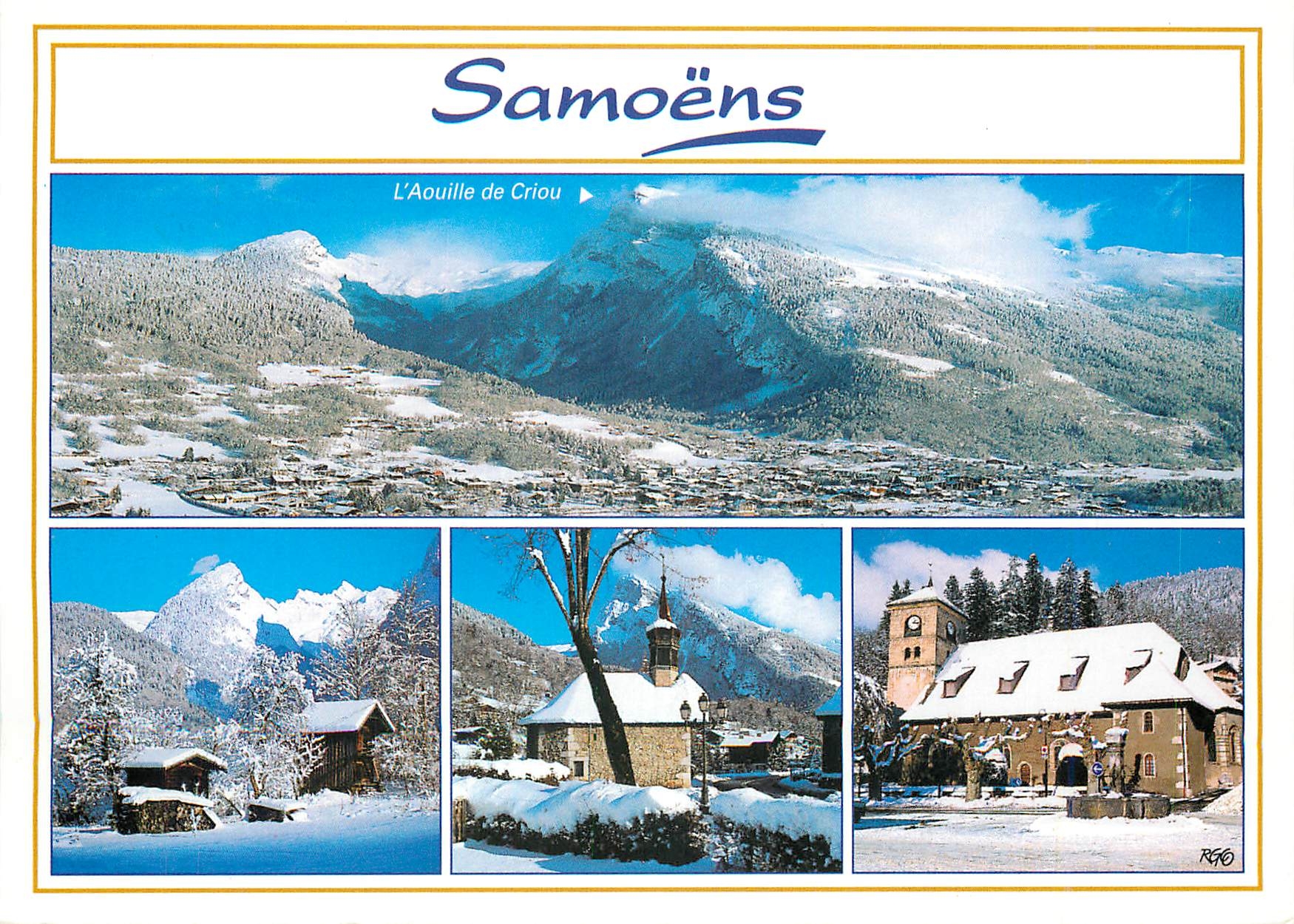 CPM Le Haut Faucigny Haute Savoie Samoens Panorama sur la station la chapelle du Berouze l'Eglise 