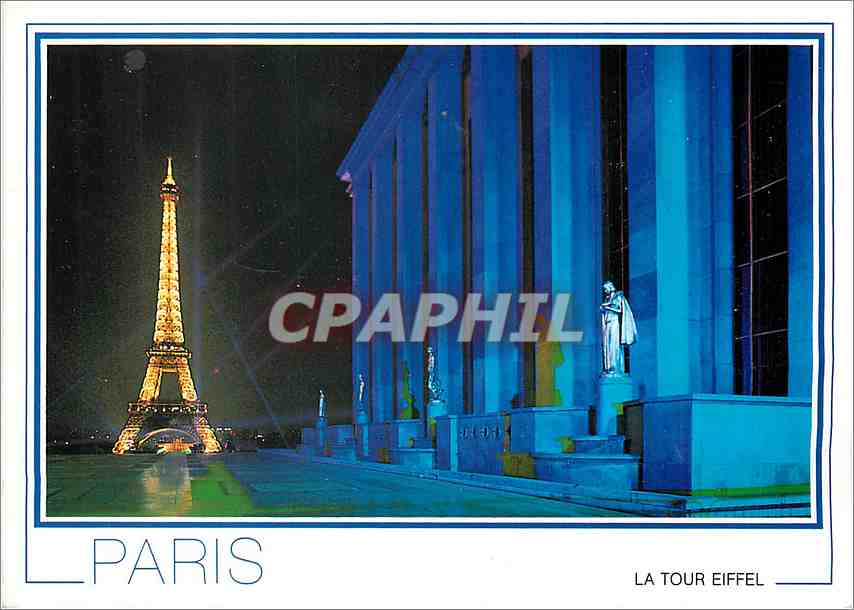 Paris — La Tour Eiffel vue depuis l'esplanade du Palais de Chaillot — Éditions Chantal