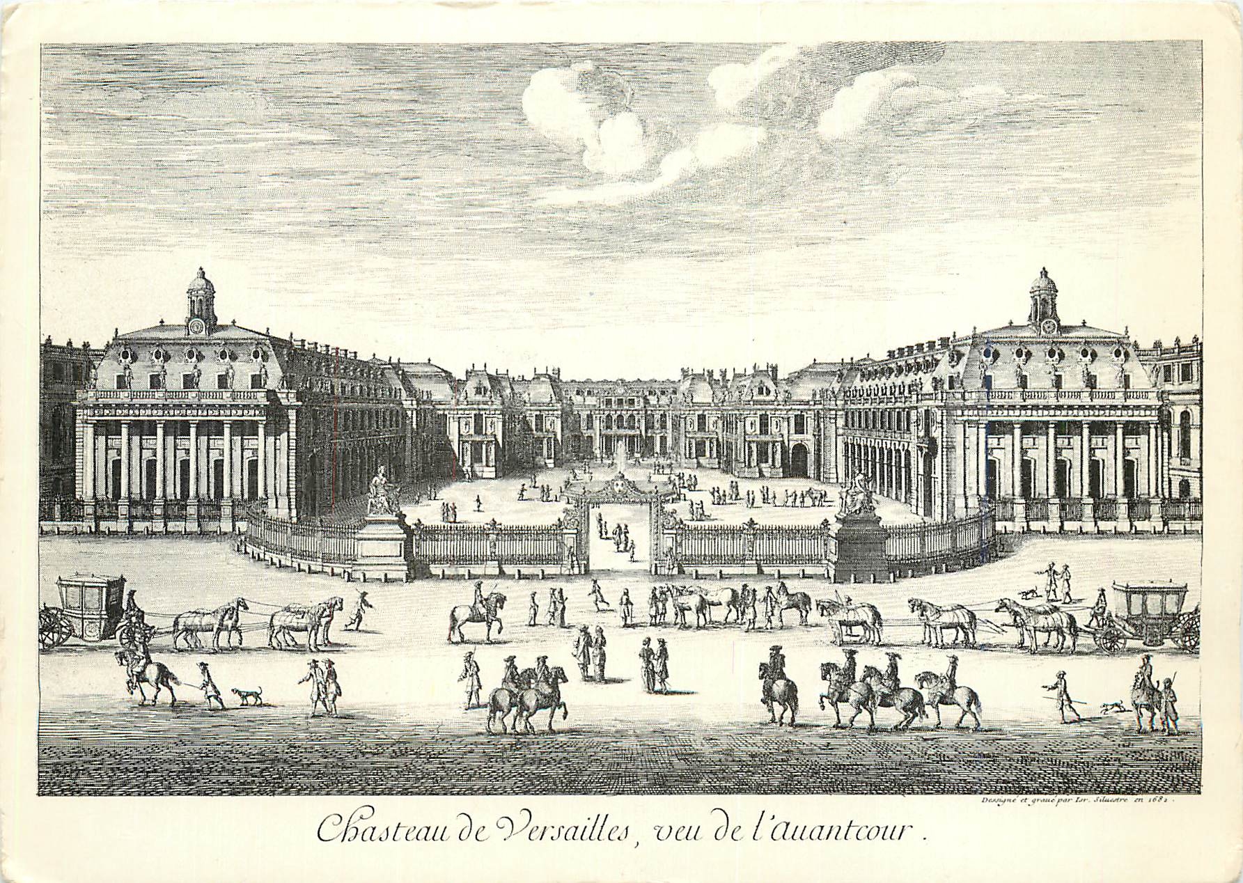 CPM Chateau de Versailles vue de l'avantour 