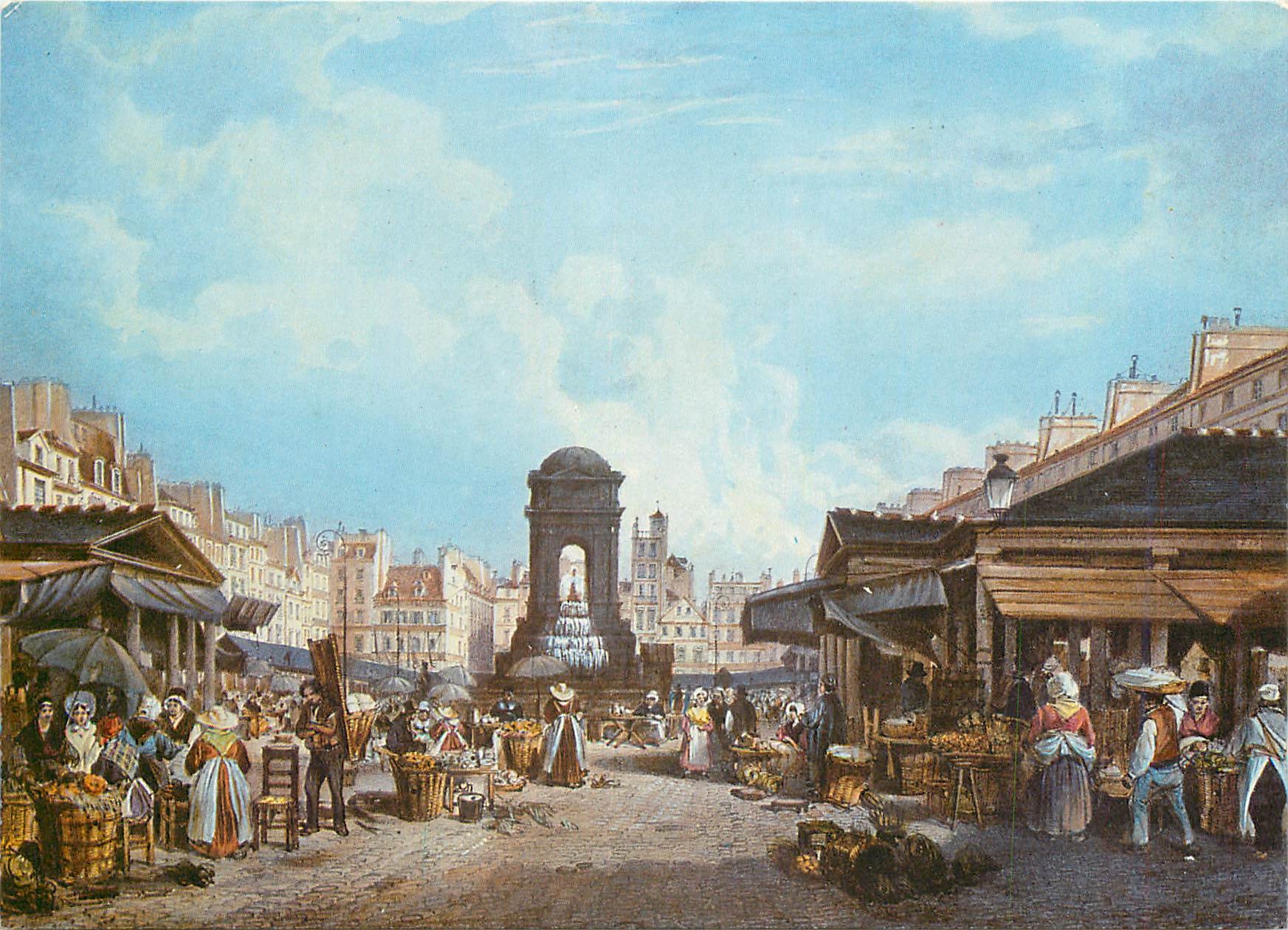 CPM Paris du Temps Jadis Le marche des Innocents 