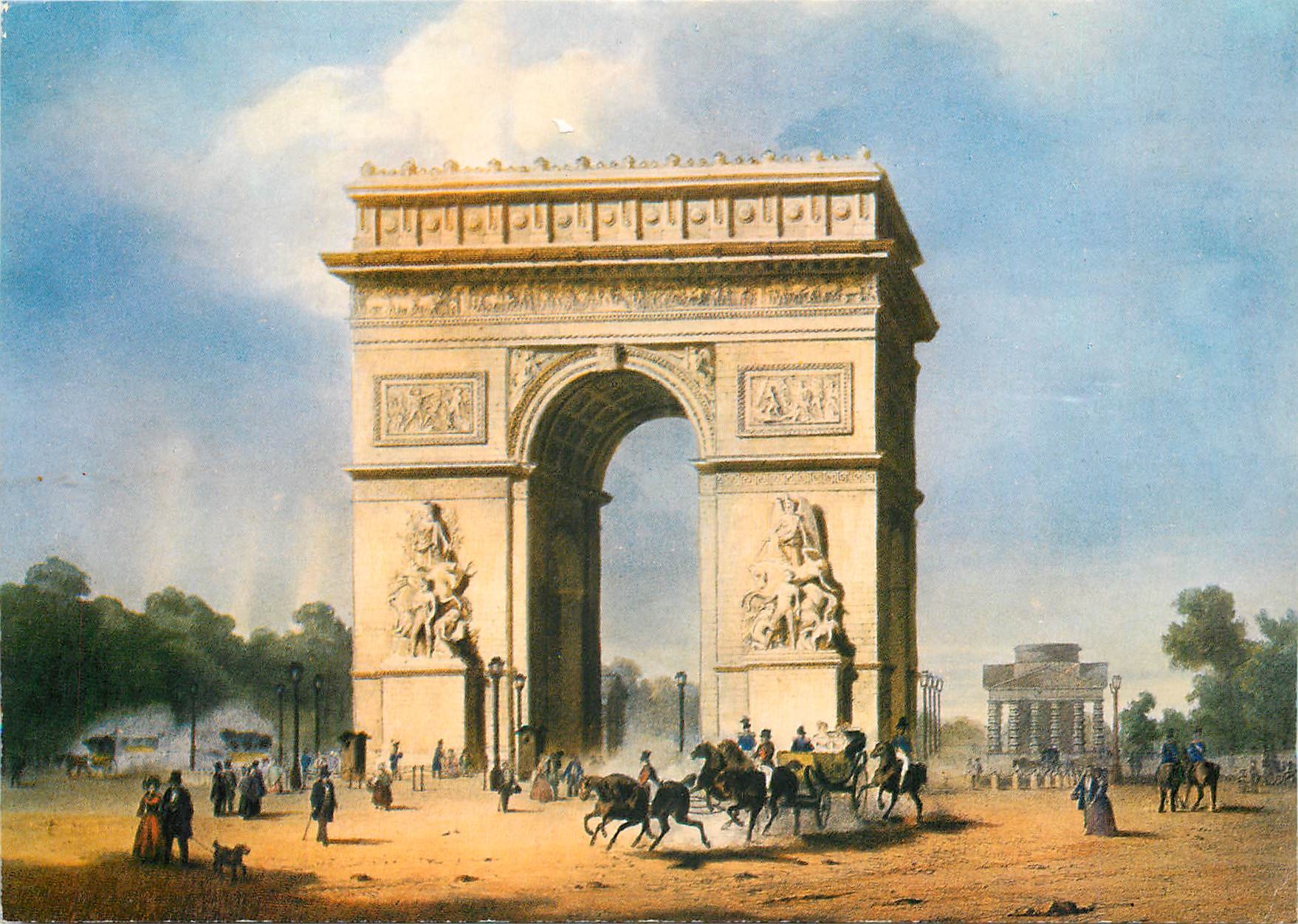 CPM Paris du Temps Jadis L'Arc de Triomphe de l'Etoile au temps de Louis Philippe 