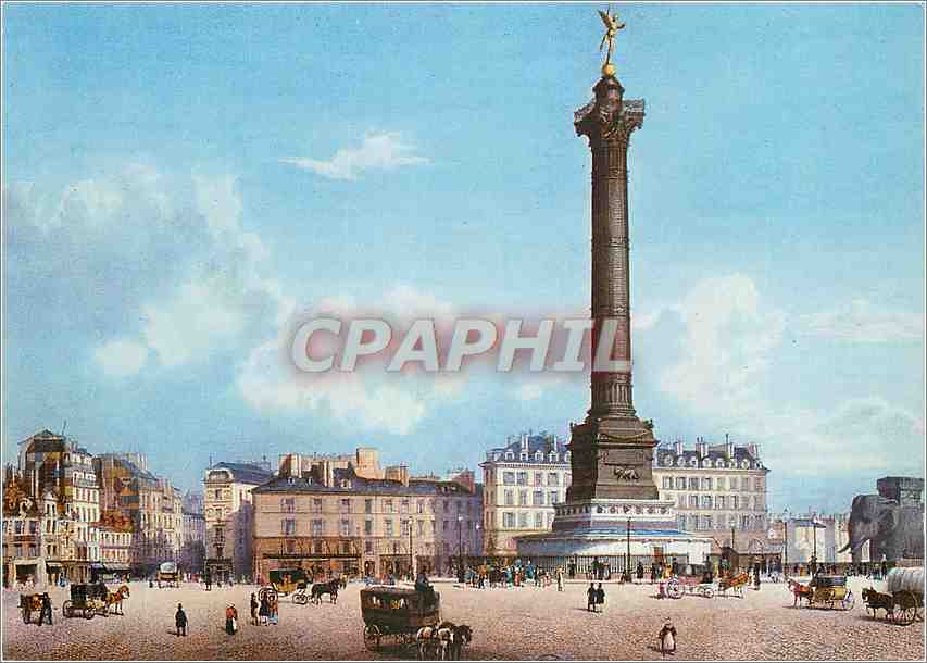 CPM Paris du Temps Jadis La Place de la Bastille 