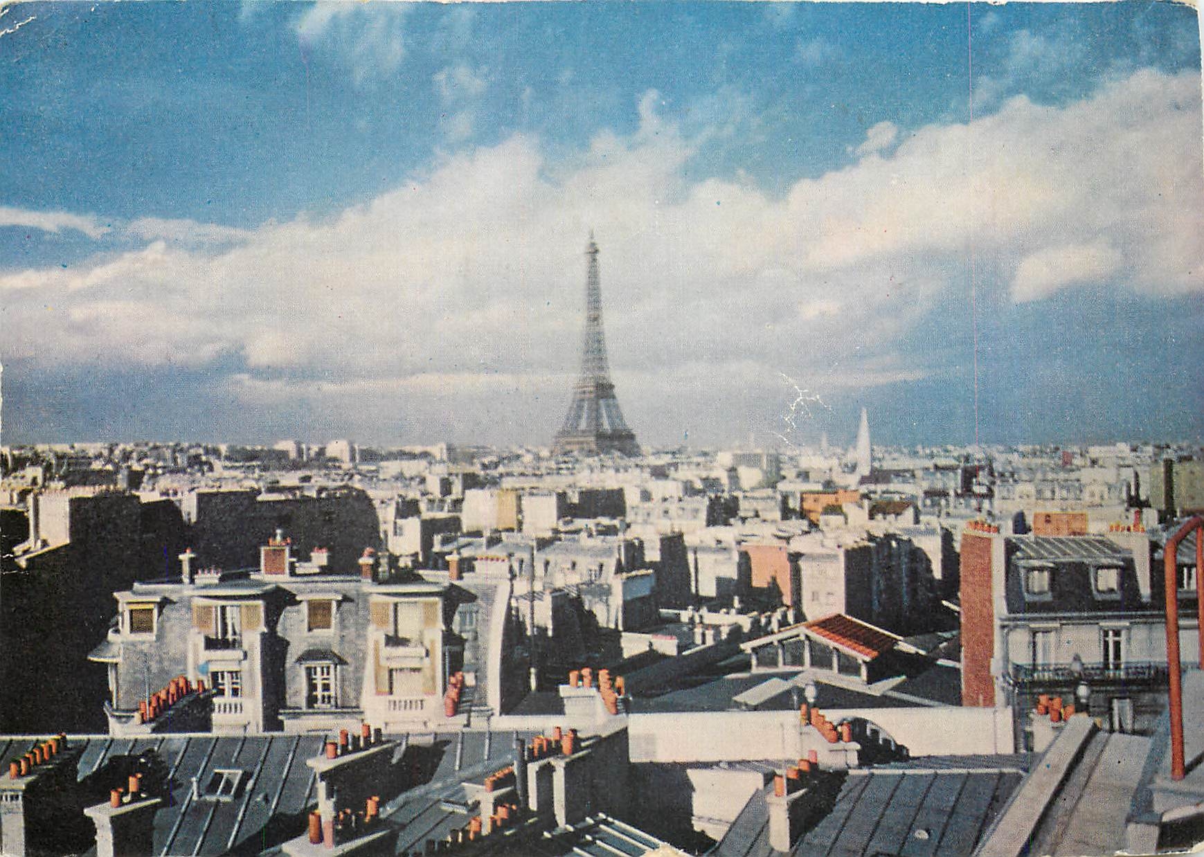 CPM Les Toits de Paris Tour Eiffel