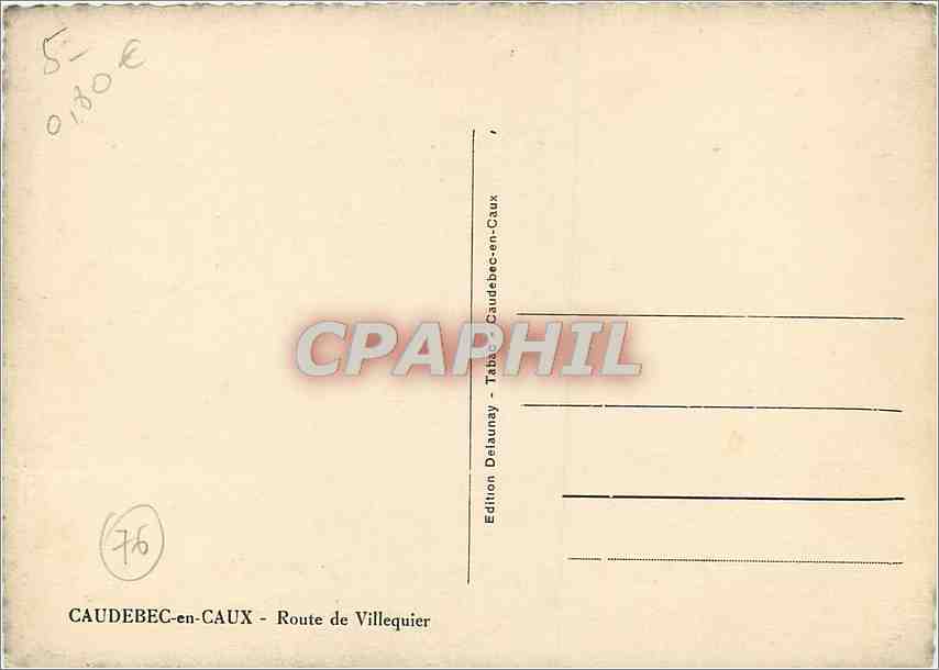 CPM Caudebec en Caux Route de Villequier  — Rückseite