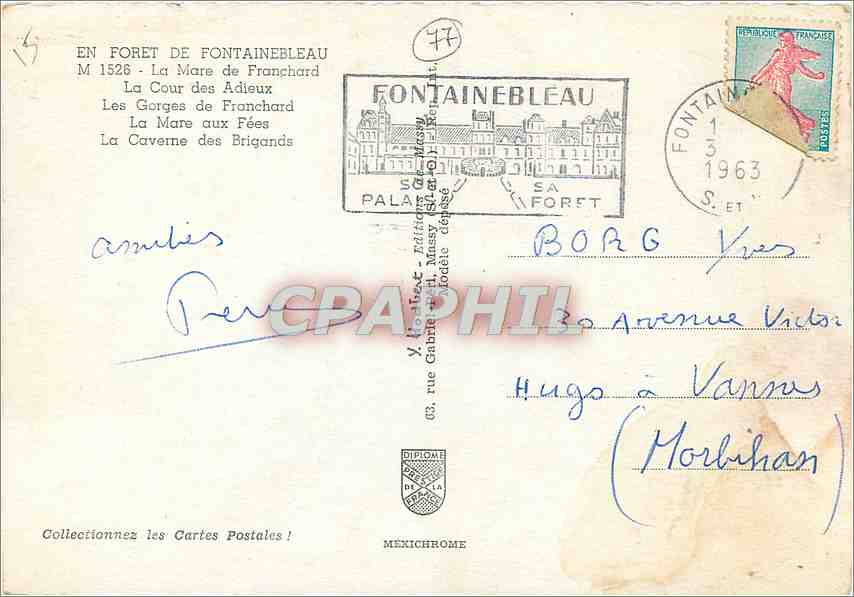 Fontainebleau y el bosque — editor IRIS — Reverso