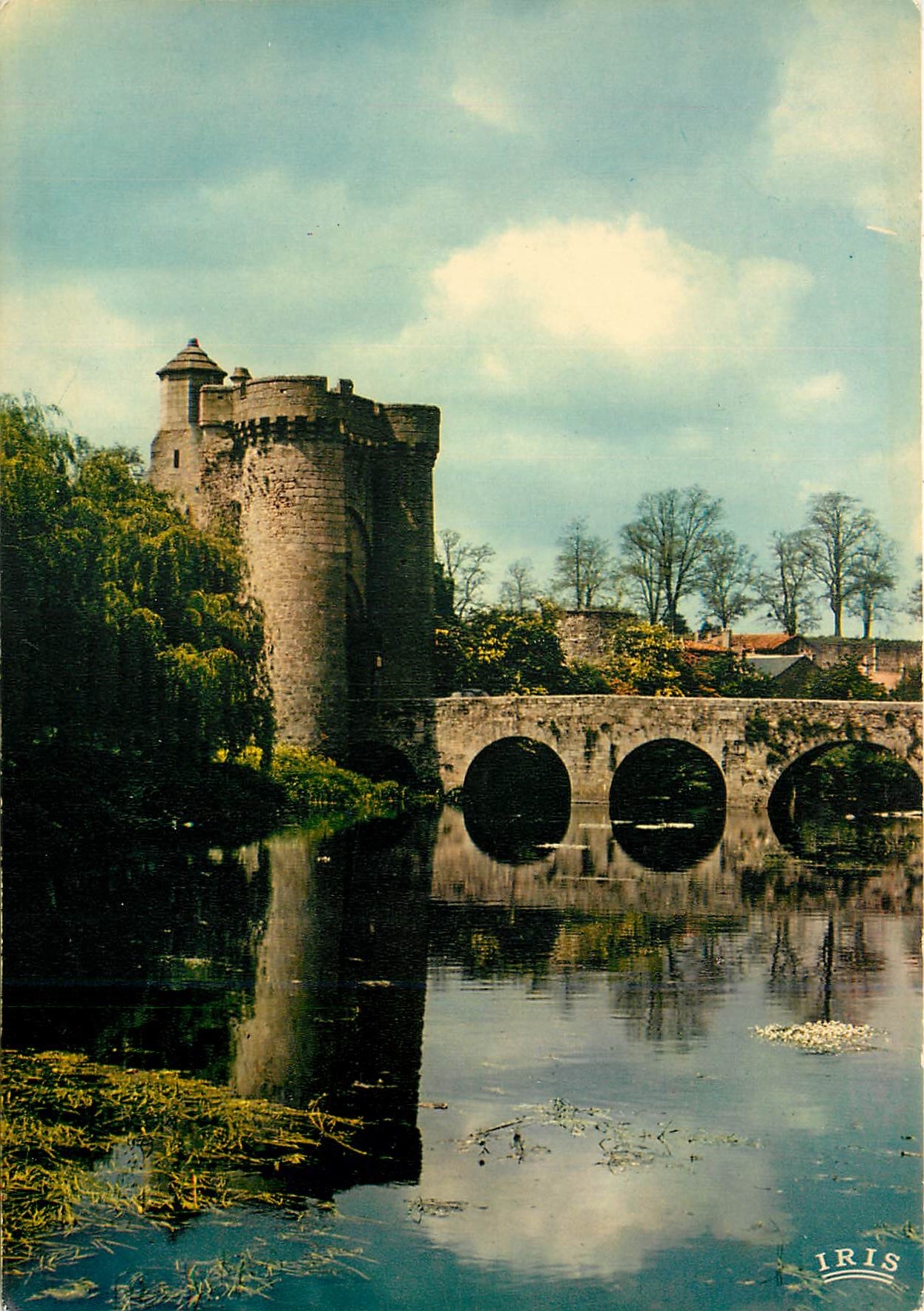 CPM Parthenay Deux Sevres Le vieux pont sur le Thouet et la porte Saint Jacques 