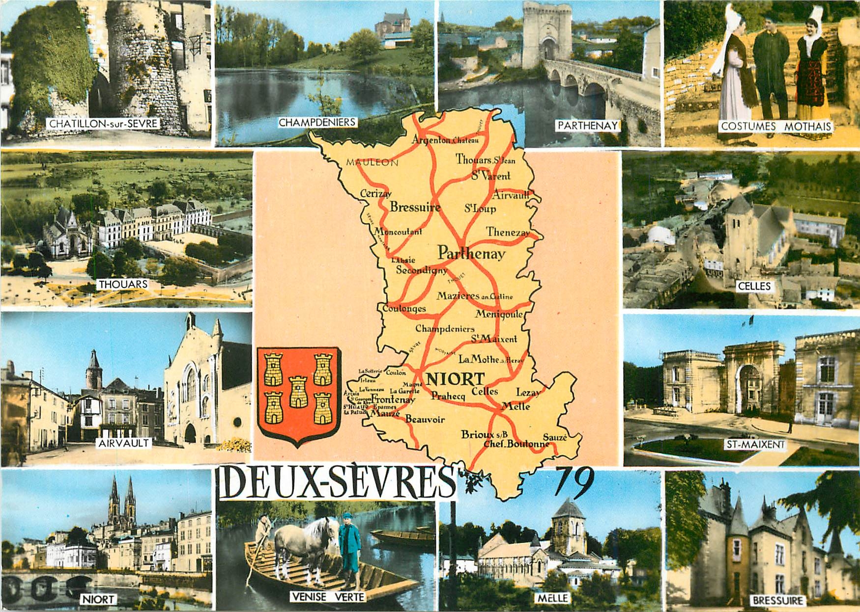 CPM Deux Sevres Chatillon sur Sevre Champoeniers Parthenay Costumes Mothais 