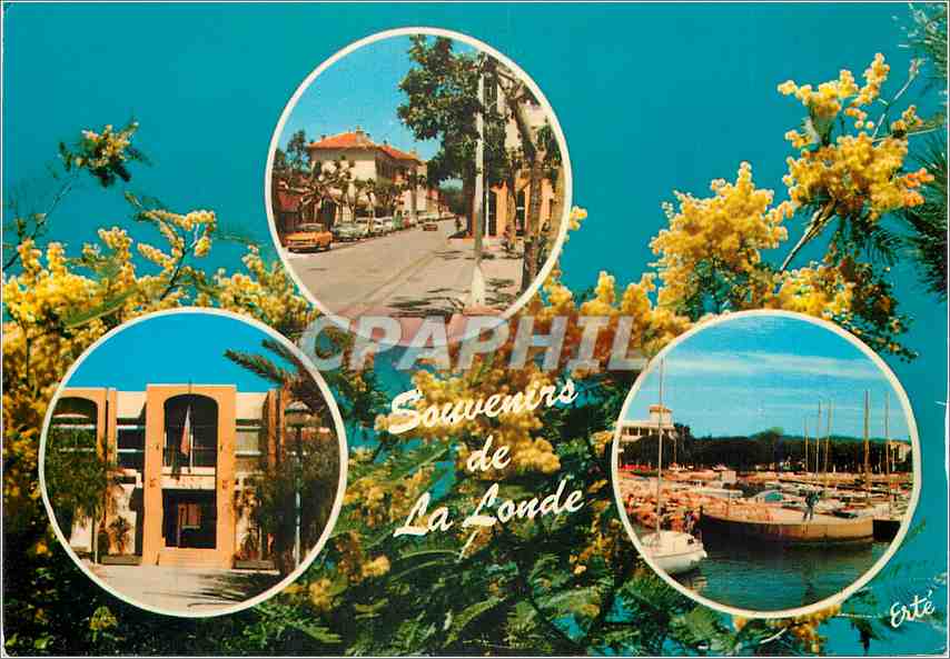 CPM Cote d'Azur La Londe les Maures La mairie les ecoles le port 