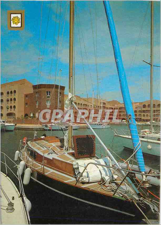 CPM La Cote d'Azur Varoise Hyeres les Palmiers Port La Gavine 