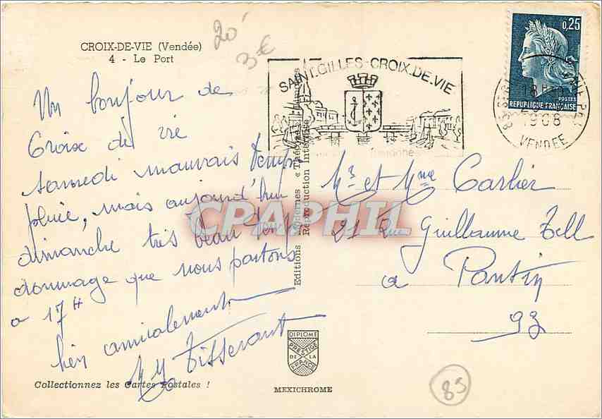 Croix-de-Vie — Le Port — Éditions MEXICHROME — Rückseite