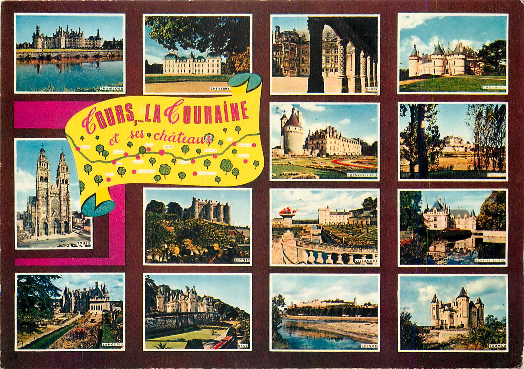 CPM En Val de Loire Le long des cotesux courbes les chateaux 
