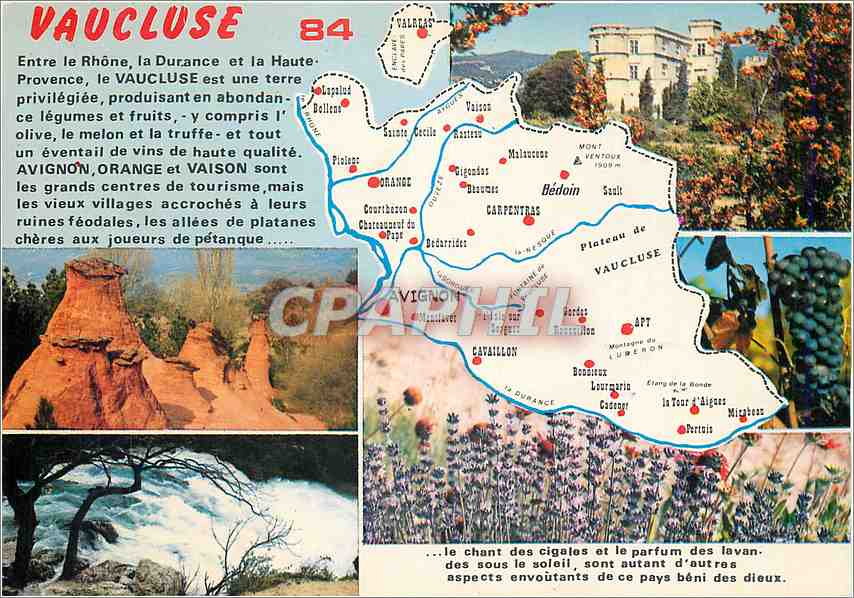 CPM Department du Vaucluse Le departement est forme du Comtat Venaissin de la Principaute d'Orange 